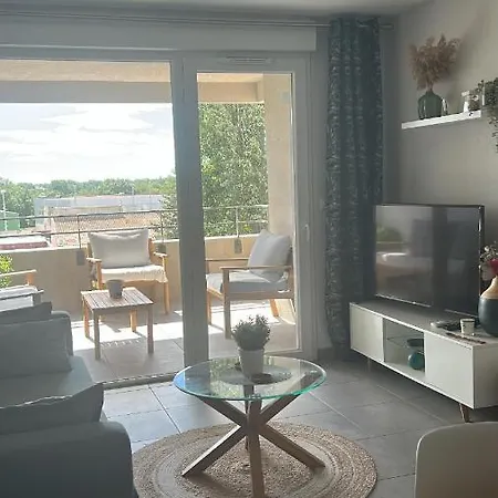 Appt 2pers Proche Montpellier, Climatisation, Wi-fi, Parking Inclus Apartamento *